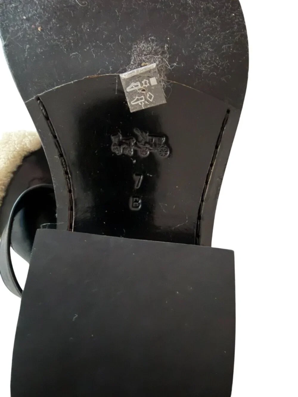 COACH Women’s Black Leather Zip Moto Boots Size 7